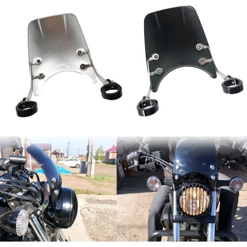 For Harley Davidson Sportster XL 883R 883 900 1000 1100 1200 XL XLH XLX XR 2004-2019 Motorcycle Windshield Windscreen Aluminum