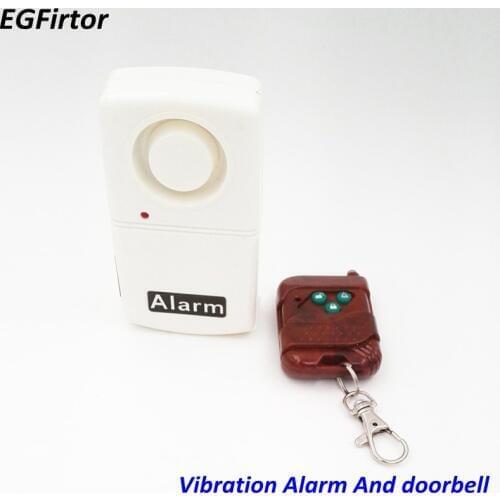 Waterproof Door Window Vibration Alarm Doorbell Intelligent Remote Control Wireless Anti-theft Alarm Sensor 110dB Loud