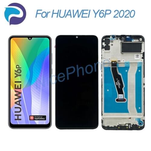 Y6P LCD Display Touch Screen Digitizer Assembly Replacement 1600*720 MED-LX9, MED-LX9N Y6P Y6 2020 LCD screen