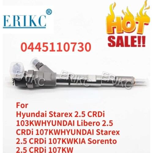 0445110730 Diesel Fuel Injector 338004A000 338004A150 Auto Fuel Nozzle Injection Assy 0445 110 730 for Hyundai Starex 2.5 CRDi