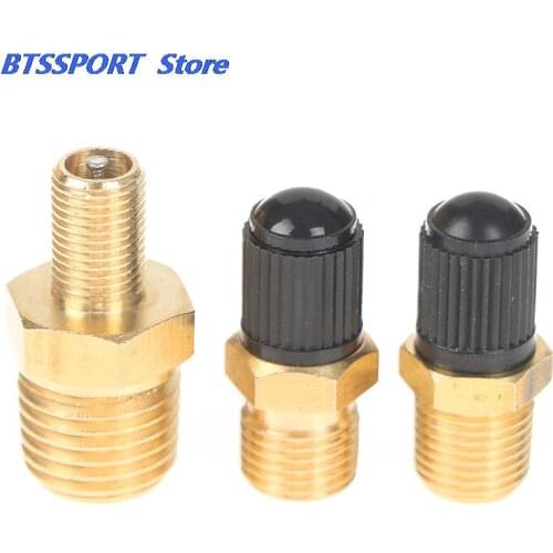1/4 NPT 1/8 NPT M10*1 Automobile Tire Valve Core Motorcycle Tubeless Tire Screw Valve Tire Pressure Monitoring Tire Copper Valve