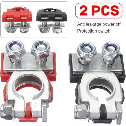 1pair 6V 12V Aluminum Magnesium Car Auto Truck Positive Negative Battery Terminals Clamp Connectors Parts Accessories