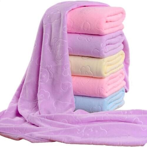 1Pc 70x140cm Multifunctional Microfiber Bear Soft Water Absorbent Water Absorbing Shower Bath Beach Towel Blanket Hot Sale