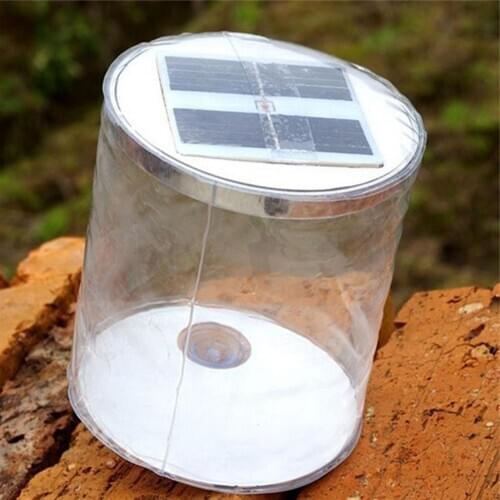 1 Pcs LED Camping Solar Powered Portable PVC Solar Inflatable Light LED Waterproof Outdoor Camping Folding Lamp
