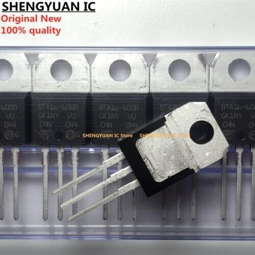 10 pcs/lot BTA16-600BRG BTA16-600B BTA16-600 BTA16 TO-220 600V 16A TRIACS Original New 100% quality