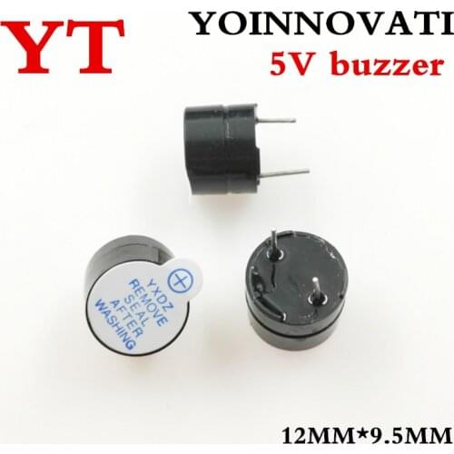 100pcs Active Buzzer Alarm 12MM*9.5MM 5V Sounder speaker Buzzer 5V buzzer Best quality
