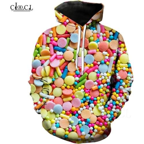 3D Printed Colorful Candy Women Hoodie Plus Size Womens Fashion Long Sleeve Female Sweatshirt Hoodies Harajuku Hoddies Pullover