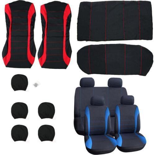 9pcs Universal Car Seat Cover Set Full Seat Covers for Crossovers Sedans Auto Interior Styling Decoration Protector