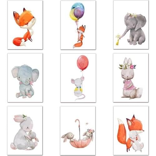 10Uone New Diamond Painting 5d DIY Cross Stitch Animal Cartoon Rabbit Fox Embroidery Rhinestone Kids Adult Home Office Decor Gi