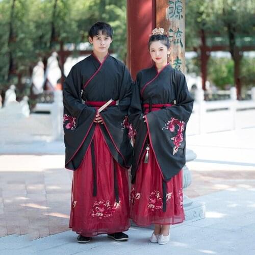 Free shipping Chinese style original Hanfu mens and womens couples wear