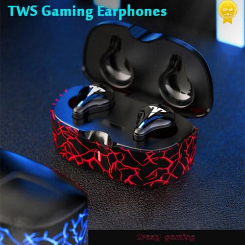 Wireless Headphones Gaming Earbuds Bluetooth V5.1 60ms Low Latency Game Earphones 8D Stereo Music IPX6 Waterproof Sport Headsets
