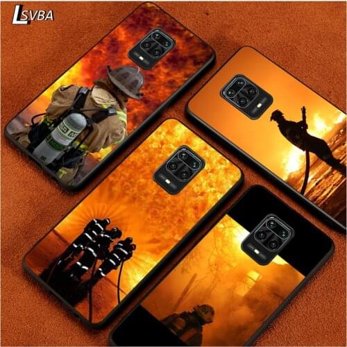 Black Soft Cover Hero Fire man for Xiaomi Redmi Note 9 9S 8 8T 7 7S 6 5A 5 4X 4 Pro Max Prime Phone Case