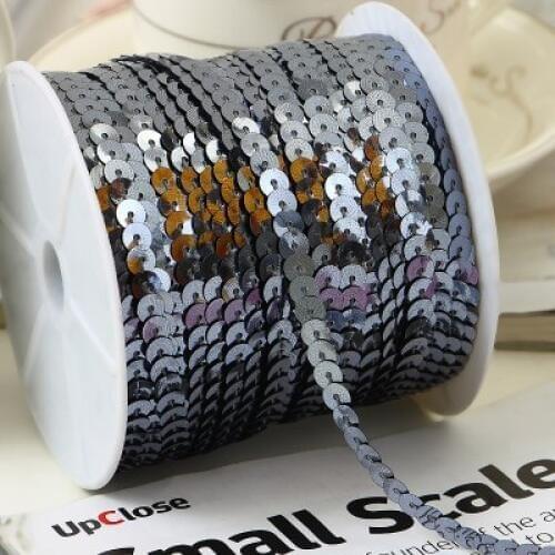 Decorative accessories 6mm Beautiful Sequin Ribbon Trim Craft Sewing Trimming 100 yards/lot