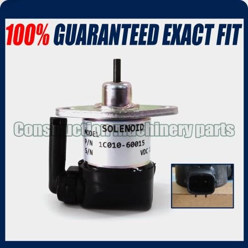 New Fuel shut off solenoid for For Kubota Engine V1505 V2203 V3300 1C010-60015 1C010-60016 1C010-60017