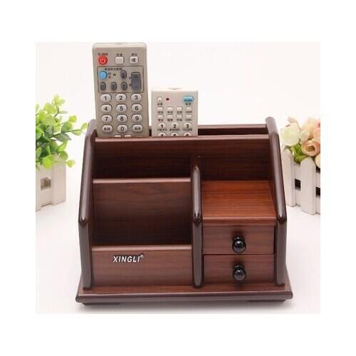 Fashion wooden storage box desk organizer office desk storage boxmake up organizer for home decoration organizador SNH008