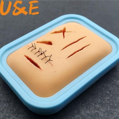Surgical suture instrument kit medical student tool kit silicone skin suture practice model with needle Simulated skin model
