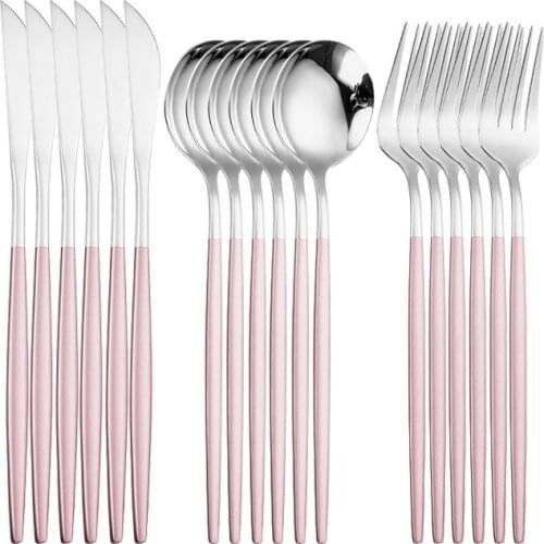 Tableware Silverware Cutlery Set Western Knife Fork Spoon Flatware Set Stainless Steel Cutlery Fork Spoon Knife Dinnerware Set
