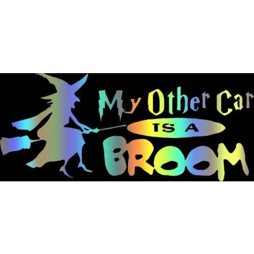 LLY-0843 Various Sizes/Colors Car Stickers Witch My Other Car Is A Broom Modeling Decal PVC Auto Motorcycle Accessories Decals