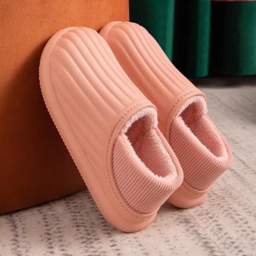 2021 New Cheap Comfortable Soft Warm Slippers Women Thick Bottom High-quality Indoor Non-slip Couples Mens Home Plush Slippers