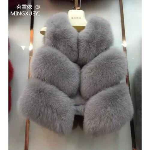 New brand fox vest new fashion lady vest winter warm fur vest