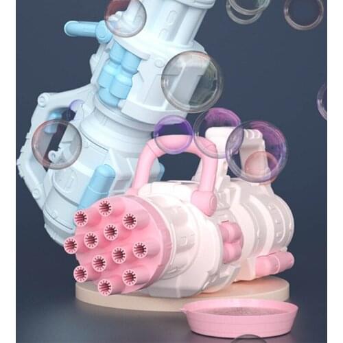 Durable Outdoor Automatic Bubble Blower Bubble Machine 12 Hole Bubble Maker for Kids Outdoor Use