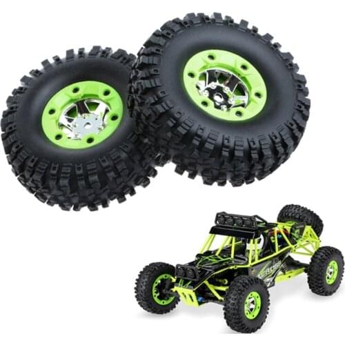2pcs/set Remote Control Car Wheel Rubber Tires for Wltoys 12428 1/12 RC Crawler XXFE