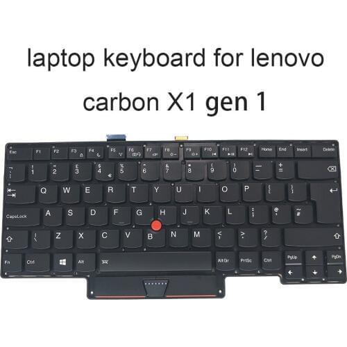 Replacement keyboards backlit keyboard for lenovo Thinkpad Carbon X1 Gen 1 1st 2013 UK EU balck keyboard Pointer 0C02206 04Y0815