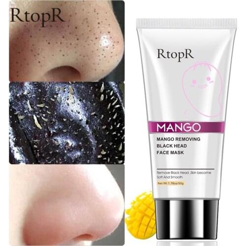 Mango Blackhead Remover Acne Treatment Strawberry Nose Oil Mud Pore Strip Whitening Mask Cream Peel off Mask Nose Peel Skin Care