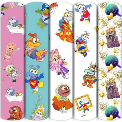 50*145cm Cartoon Animal Flower Polyester Cotton Fabric Sewing Quilting Fabric Needlework Material DIY Handmade Cloth Home,c20219