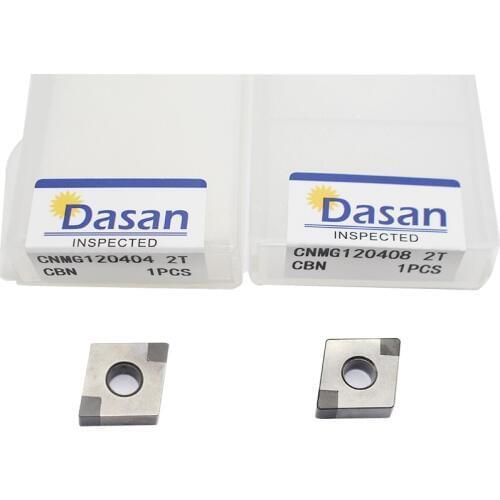 1Pcs CNMG120404 2T CNGA CBN Edged Carbide Solid Corner cBN Insert CNC Lathe Turning Tool for Hardened Steel Cast Iron