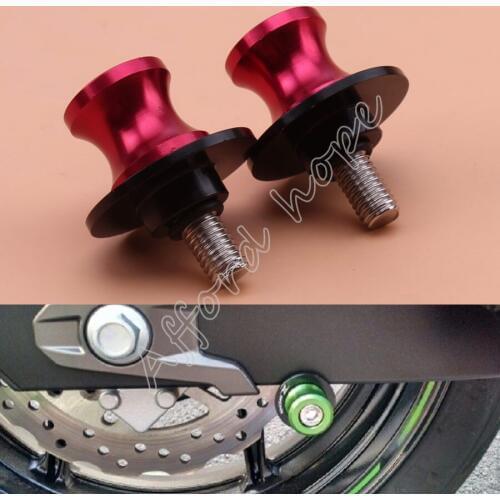 Universal Fit 6mm Motorcycle Street Racing Road Bike Anodized Swingarm Slider Spools Stand Screws Red for Honda CBR600RR