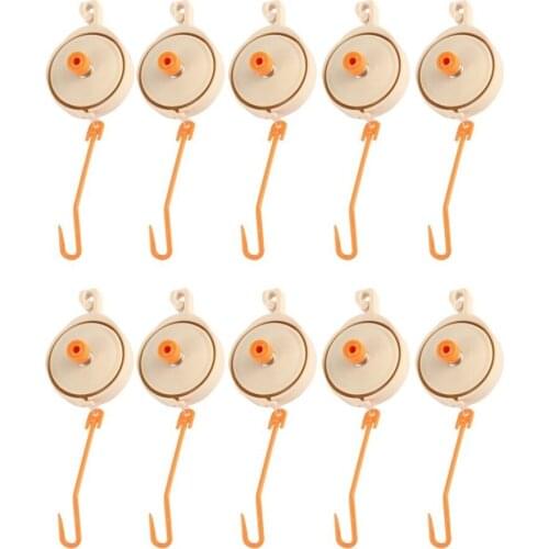 10pcs Smart Retractable Plant Yoyo with Stopper Hydroponics Grow Support Hanger Hydroponic for Home Garden Plants Grow Drop ship