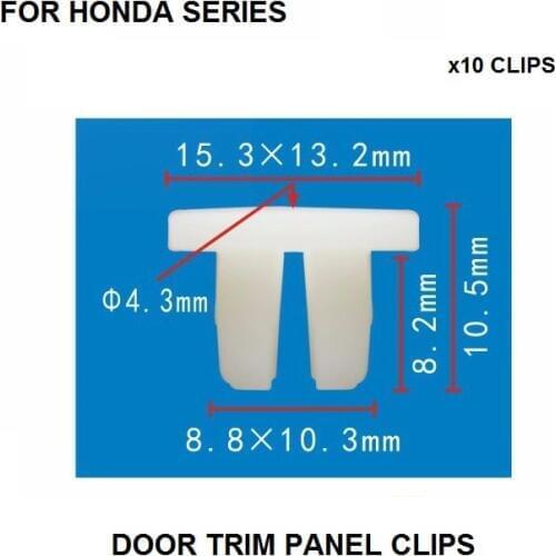 DOOR TRIM PANEL CLIPS 10x FOR HONDA SIDE SKIRT PANEL RETAINER SCREW GROMMET INSERT EXPANDING NUT CLIPS