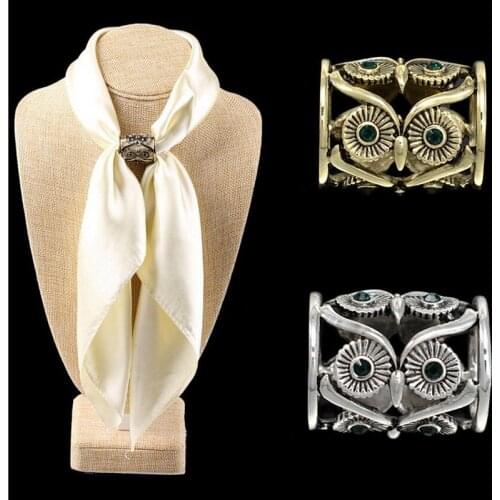 1pc Women Buckle Pins Retro Owl Brooch Pin Scarf Clips Pins Chic Scarf Buckle Pin