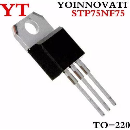 ! 10PCS STP75NF75 P75NF75 75NF75 MOSFET N-CH 75V 80A TO-220