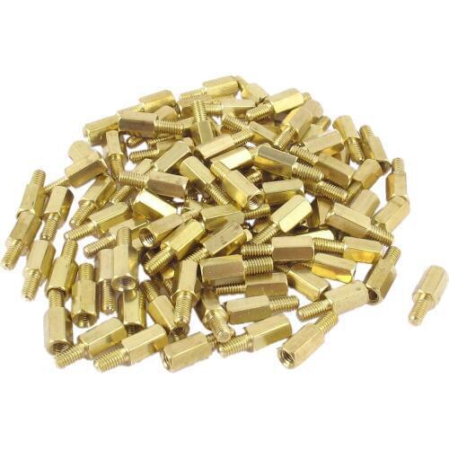 100 Pcs M3 Male Female Brass Hex Stand-off PCB Spacer Pillar 8mm
