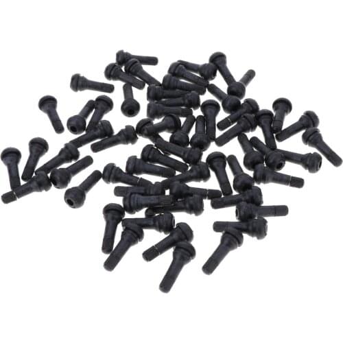 100PCS TR413 Rubber Tire Valve Stems, Car Tubeless Vacuum Snap-in Tyre Valve Stems for 0.453” 11.5mm Rim Holes on Vehicles