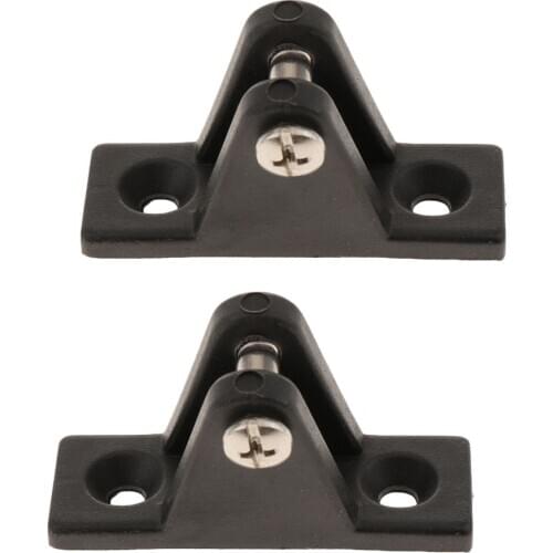 2 X Plastic Plastic Boat Door Hinge In ABS Plastic 90 Degree Mount With Quick Release Screw