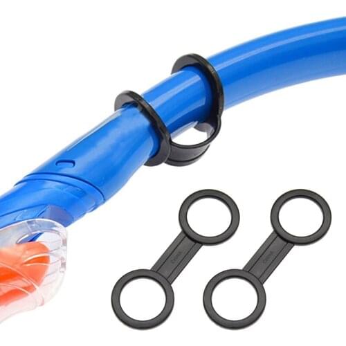 2 Packs Plastic Scuba Diving Mask Snorkel Keeper Silicone Snorkel Clip Retainer Quick Release 8 Shape Fixing Buckle