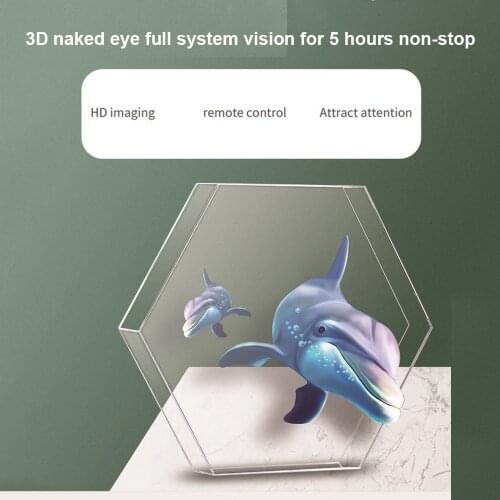 3D WiFi Hologram Projectors LED Rotating Imaging Support Video/Image Bluetooth Holographic HD Advertising Light with Card