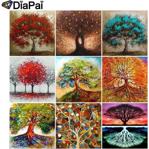DIAPAI Diamond Painting 5D DIY Full Square/Round Drill "Color tree landscape" 3D Embroidery Cross Stitch 5D Decor Gift