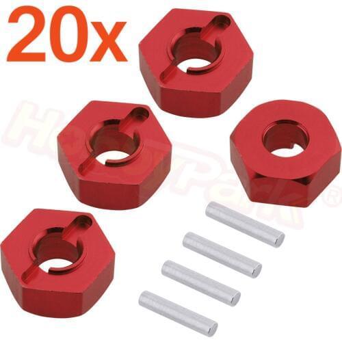20Sets/Lot Aluminum 12mm Wheel Hex hubs With Pins For 1/16 HQ 731 732 733 734 Buggy/ Monster /Truck /Truck Rally Upgrade Parts