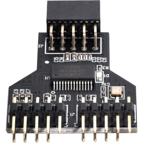 CY Motherboard 9pin USB 2.0 Header 1 to 2 Female Extension HUB Connector Adapter Port Multilier