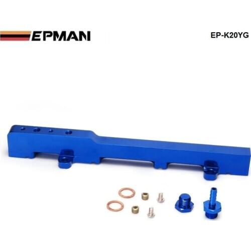 For Honda K-Series K20 DC5 EP3 Jdm Race Billet Aluminum High Flow Fuel Rail Assembly Blue EP-K20YG