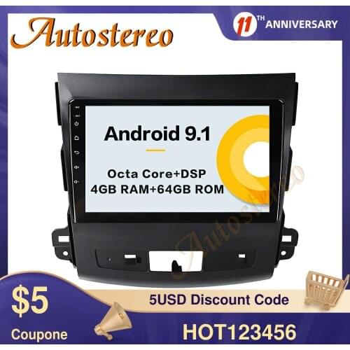 DSP Android 10 Car No DVD Player GPS Navigation For Mitsubishi Outlander 2006-2012 Car Radio Tape Recorder Auto Stereo Head Unit