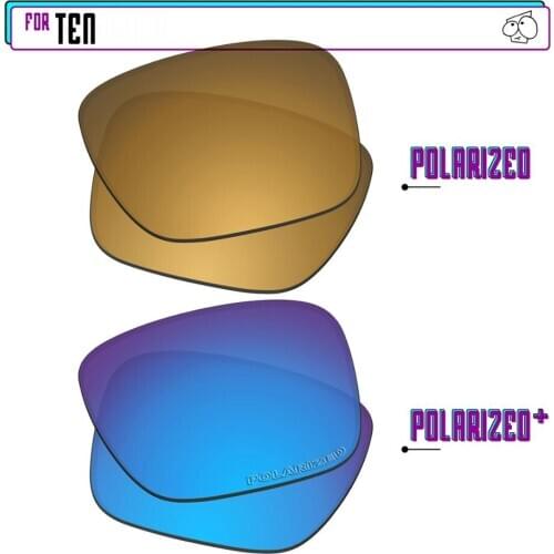 EZReplace Polarized Replacement Lenses for - Oakley Ten Sunglasses - BlueP Plus-GunmetalP