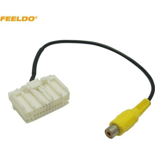 FEELDO 10Pcs Car AUX Video Output RCA Cable For Jeep 2008+ Factory OEM Radio Stereo With DVD/Rear Camera