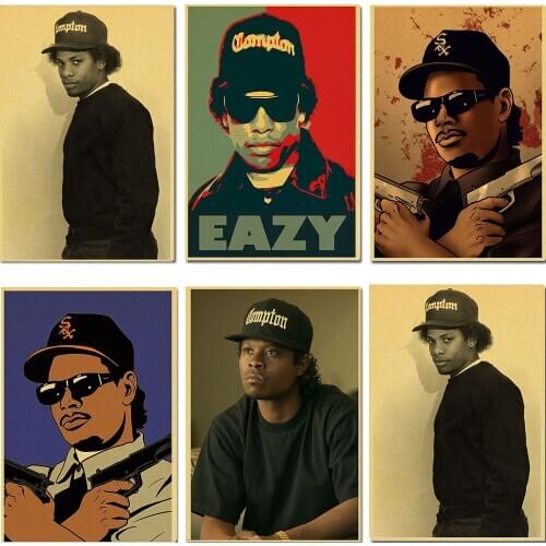 Gangsta Rap rappper Eazy-E Retro Poster Vintage poster Wall Decor interior painting For Home Bar Cafe