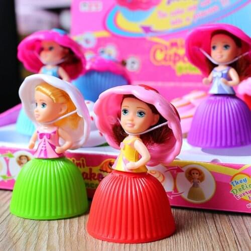 5cm Games for Children Pretend To Play Mini Cupcake Princess Doll Kitchen Toy Transformed Scented Table Game Kids Playing House
