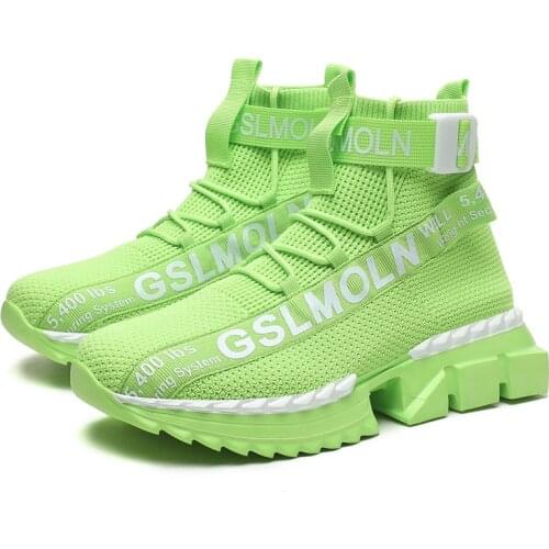 Hot Lightweight Thick Bottom Sneakers New Colors Running Shoes Men Women High Top Casual Walking Sport Mesh Breathable Zapatos